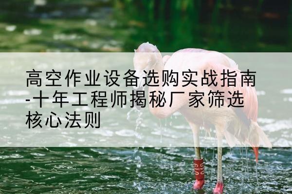 蒲县剪叉式升降机厂家-高空作业设备选购实战指南-十年工程师揭秘厂家筛选核心法则