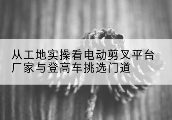 蒲县电动剪叉升降平台厂家-从工地实操看电动剪叉平台厂家与登高车挑选门道
